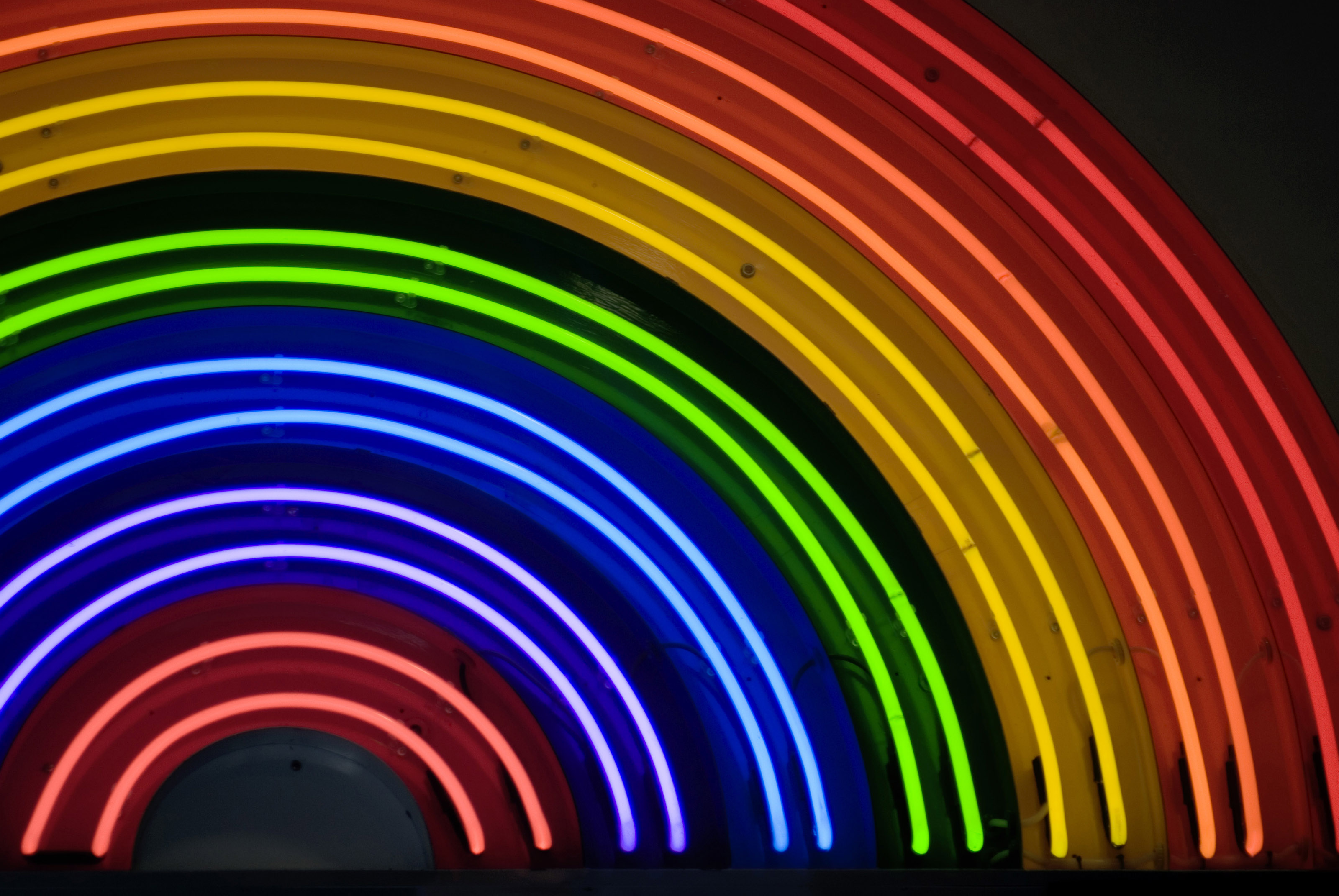 rainbow neon