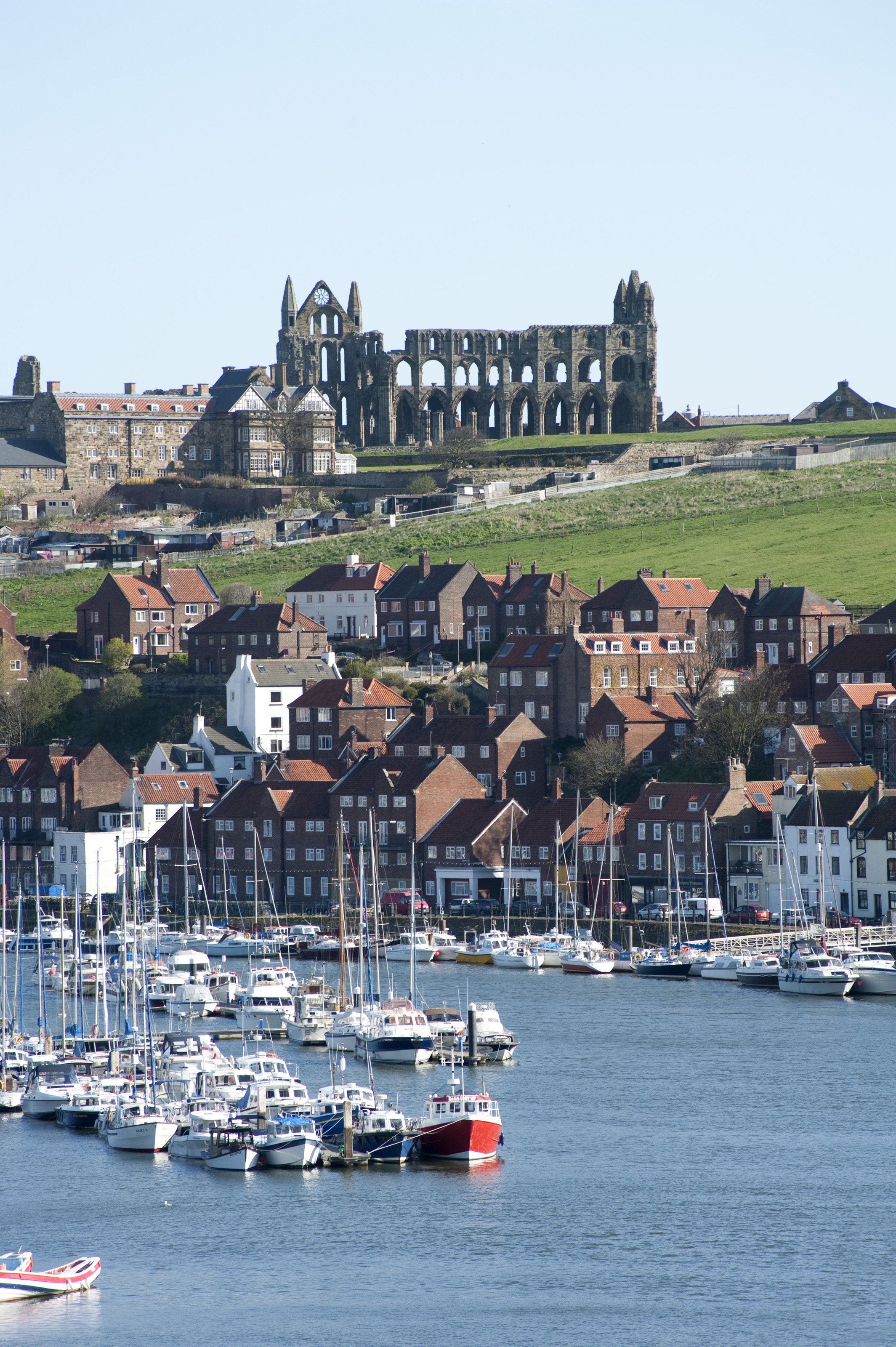 Upper harbour of Whitby with the abbey ruins-7595 | Stockarch Free