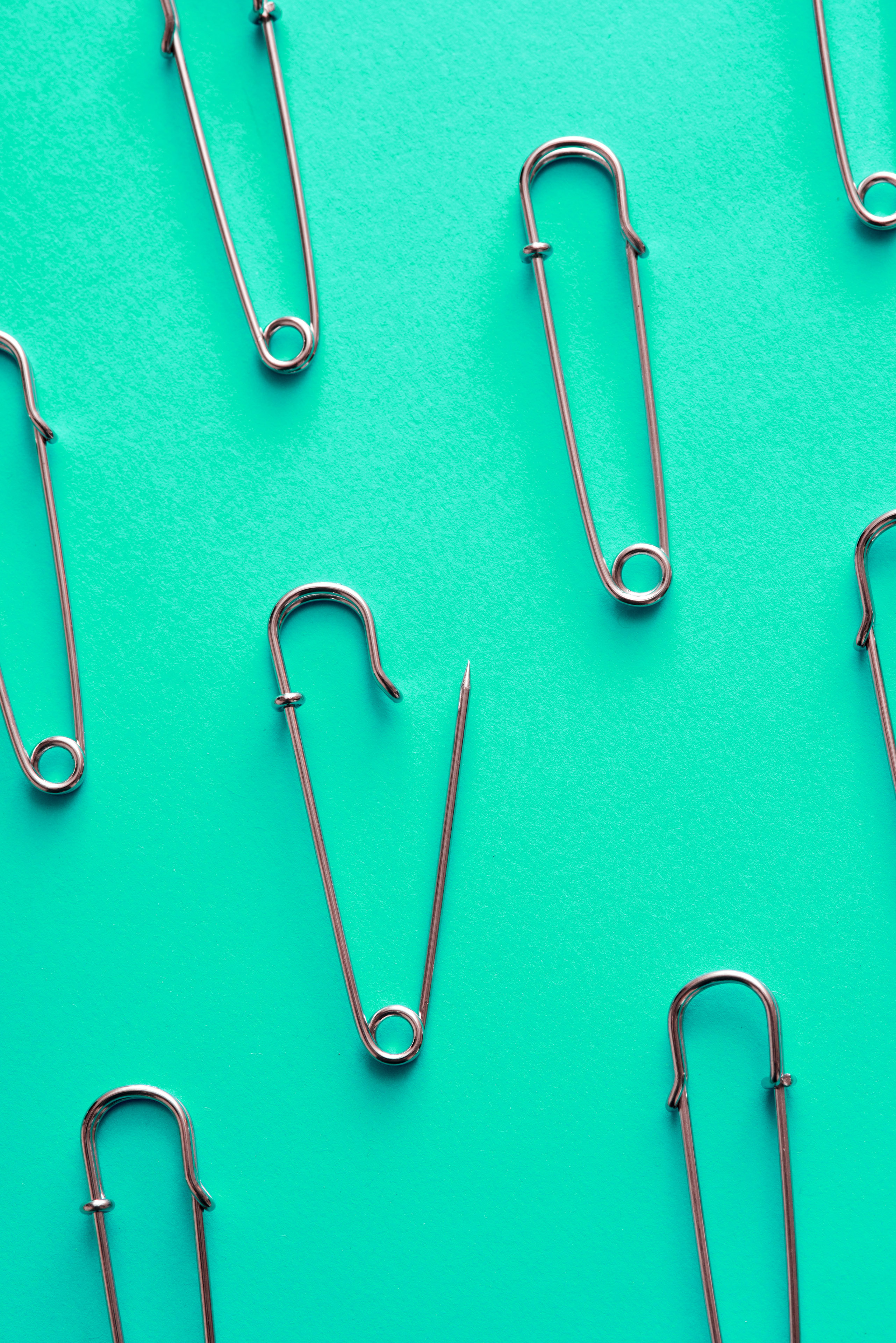 Colored Safety Pins Stock Illustration - Download Image Now - Attached,  Brooch, Connection - iStock
