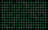 a square grid pattern with various coloured green and white lines