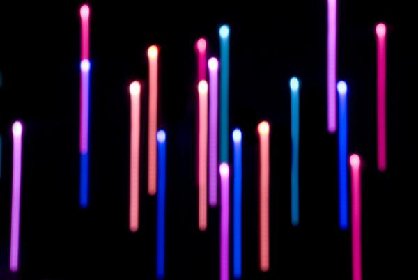 parallel lines of purple pink and magenta lights