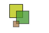 tranlucent overlapping square logo idea