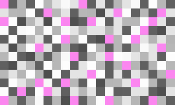 a grid of grey, white and pink graphic tiles