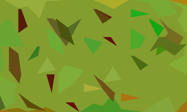 a triangular stylised green camouflage pattern
