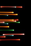motion blured parallel lines of coloured light