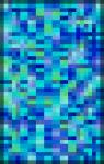 an artistic background of green and blue coloured pixels