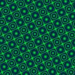 A computer generated background batter of interecting squares and circles