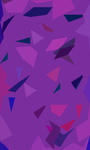 a triangular stylised purple camouflage pattern